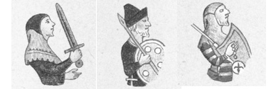 Cittadino armato, guadia alle porte e guardia notturna da “Il Trecento a Trieste”, di G. Caprin Cittadino armato, guadia alle porte e guardia notturna da “Il Trecento a Trieste”, di G. Caprin